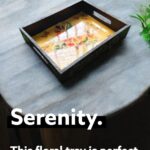 Wooden Resin Serving Tray With Handle