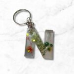 Alphabet Letter Epoxy Resin Beautiful Keychain