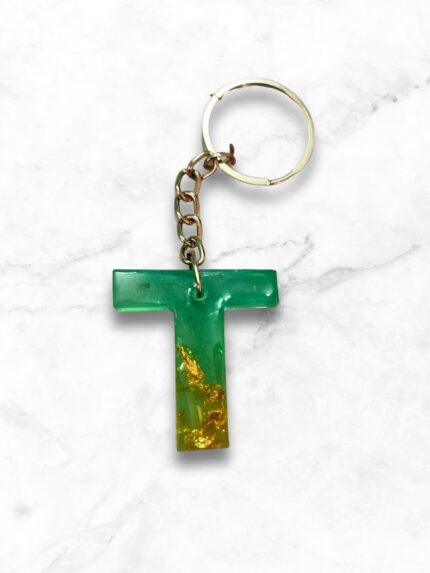 Alphabet Letter Epoxy Resin Beautiful Keychain