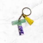 Alphabet Letter Epoxy Resin Beautiful Keychain