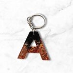 Alphabet Letter Epoxy Resin Beautiful Keychain