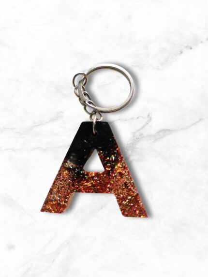 Alphabet Letter Epoxy Resin Beautiful Keychain