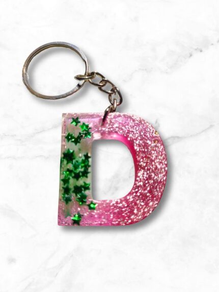 Alphabet Letter Epoxy Resin Beautiful Keychain