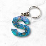 Alphabet S Letter Epoxy Resin Beautiful Keychain