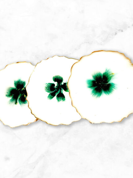 Handmade Epoxy Resin Coasters, Set of 4