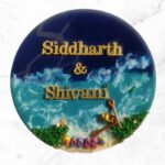 Beautiful Sea Shore /Beach Effect Epoxy Resin Nameplate