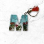 Alphabet Letter Epoxy Resin Keychain