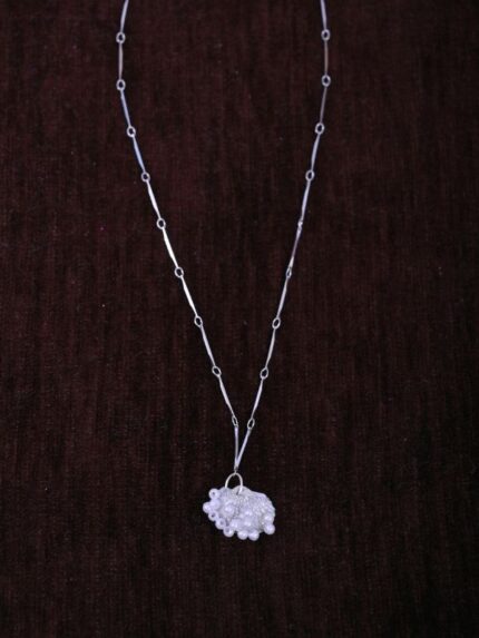 Resin Seashell Pendant/ Silver Pearl Pendent With Chain