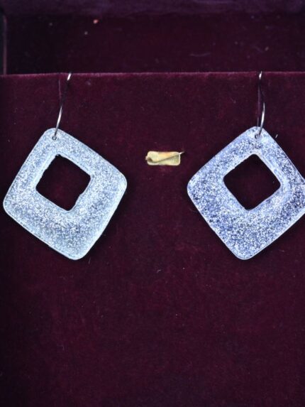 Resin Silver Shine Earrings