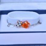 Resin Silver and Red Star Shine Bracelet