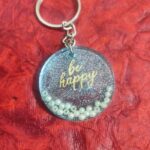 Beautiful Epoxy Resin Keychain With Pearl