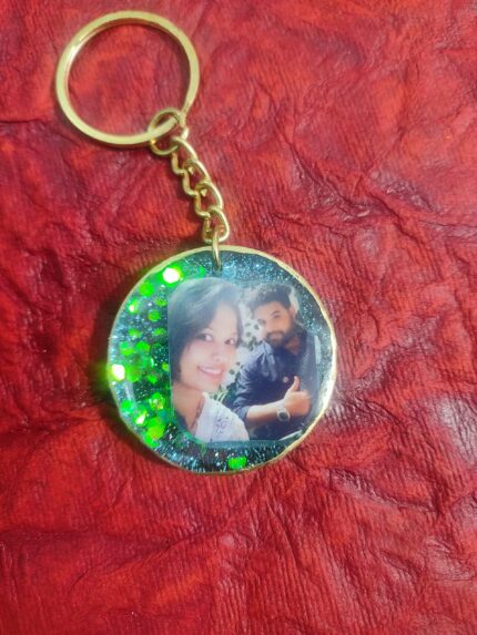 Beautiful Epoxy Resin Keychain With Pearl