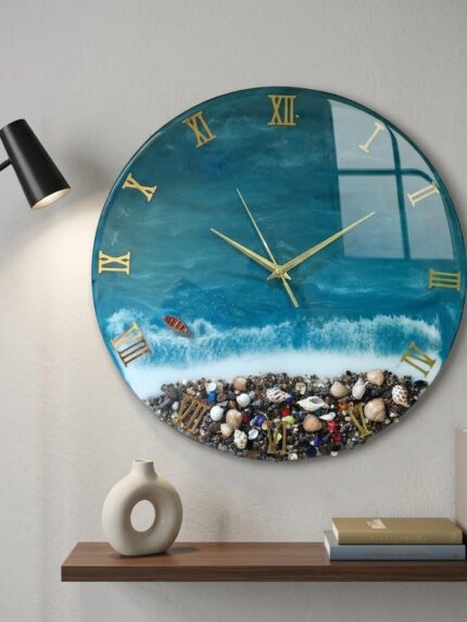 Luxury resin wall clock for modern home décor
