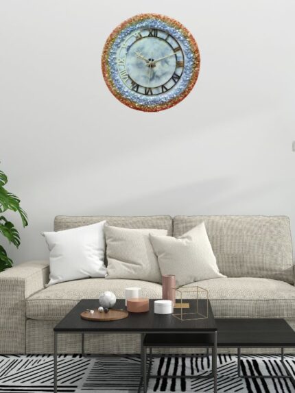 Epoxy Resin Geode Art Wall Clock