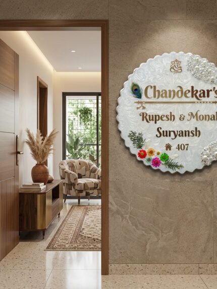 Resin Nameplate for Modern Home Décor