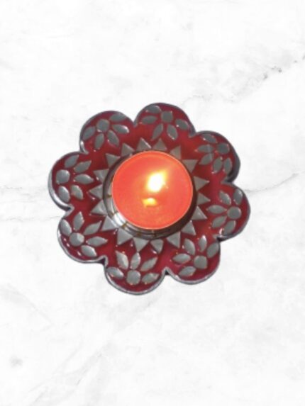 Mirror Art Resin Coated Tealight Holder
