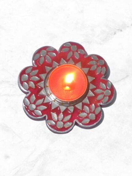 Mirror Art Resin Coated Tealight Holder