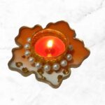 Resin Floral T-Light Holder