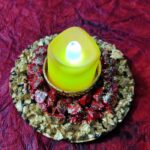 Crystal Coated Resin T-Light Holder