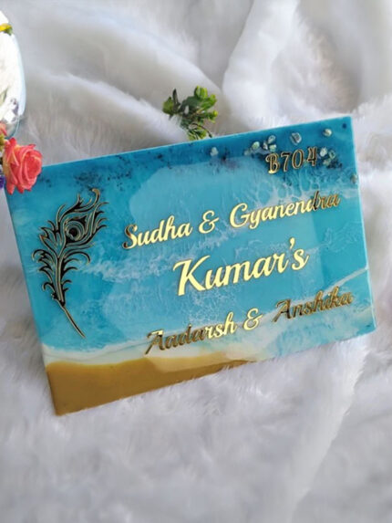 Epoxy Resin Nameplate Glass Finish Glossy Effect