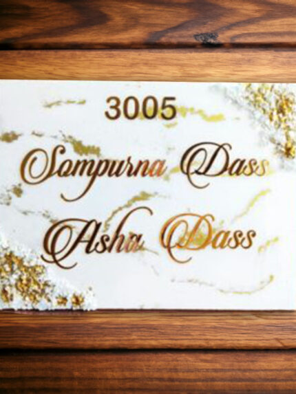 Epoxy Resin Nameplate Glass Finish Glossy Effect