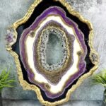 Custom-Made, Epoxy Resin Geode Art, Blue, Gold, Black, Geode Wall Art, 3D Geode Painting, Crystal Geode Art, Geode Wall Decor
