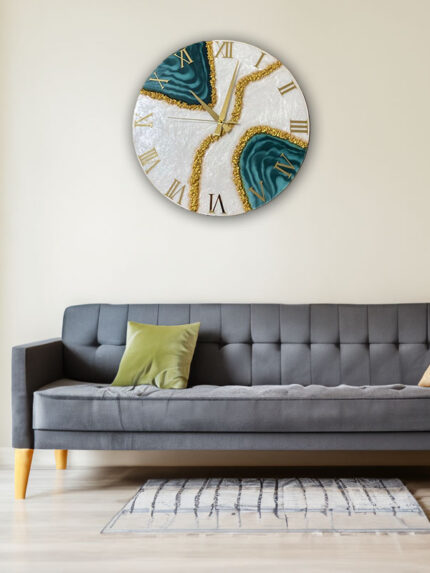 Epoxy Resin Geode Wall Clock