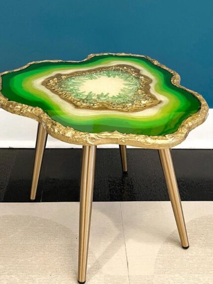 Customizable Colors Epoxy Resin Geode Table