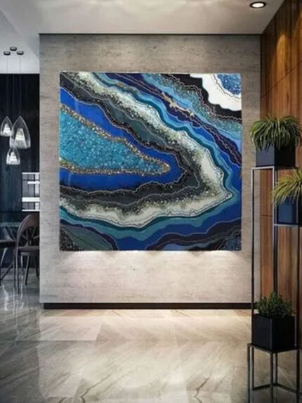 Geode Epoxy Resin Wall Art for Decoration