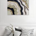 Black Gold Epoxy Resin Geode Wall Art