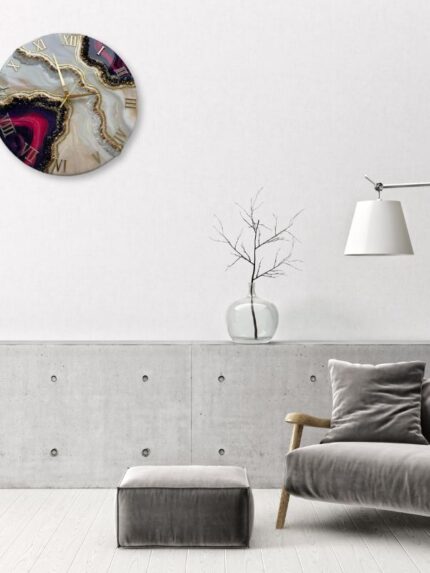 Epoxy Resin Geode Wall Clock