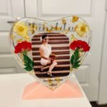Epoxy Resin Heart Shape Photo Frame