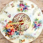 Epoxy Resin floral wall clock