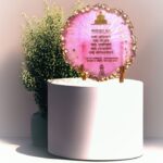 Epoxy Resin namokar mantra coaster with metal stand