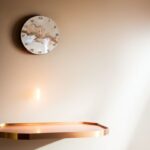 White and Golden Stones Epoxy Resin Wall Clock