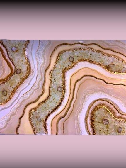 Luxurious  Geode Epoxy Resin Wall Hanging (12x18 inches)