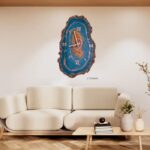 Exquisite Teal Blue modern Geode Epoxy Resin Wall Clock
