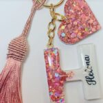 Epoxy Alphabet H Letter Resin Beautiful Keychain