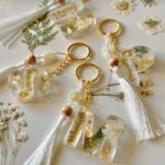 Epoxy Alphabet Letters Resin Beautiful Keychain