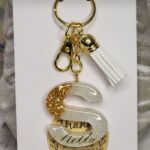 Epoxy Alphabet S Letter Resin Beautiful Keychain