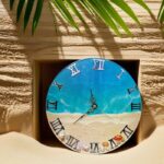Epoxy Ocean resin wall clock size 14 (3)