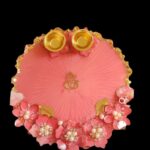 Epoxy Resin Pink Pooja platter