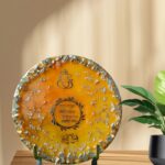 Epoxy Round Shape Ganesh Mantra 6"