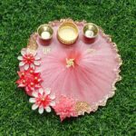 Pink Epoxy Resin Platter 8"
