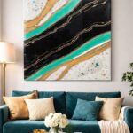 Resin Geode Wall Art Agate Shape