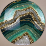 Round Shape Epoxy Geode Resin Wall Art