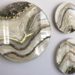 Round Shape Epoxy Geode Resin Wall Arts