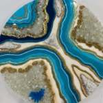 Round Shape Epoxy Geode Resin Wall Arts