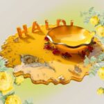 Handmade Resin Haldi Platter