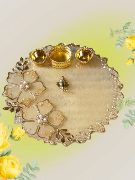 Handmade Resin Pooja Platter